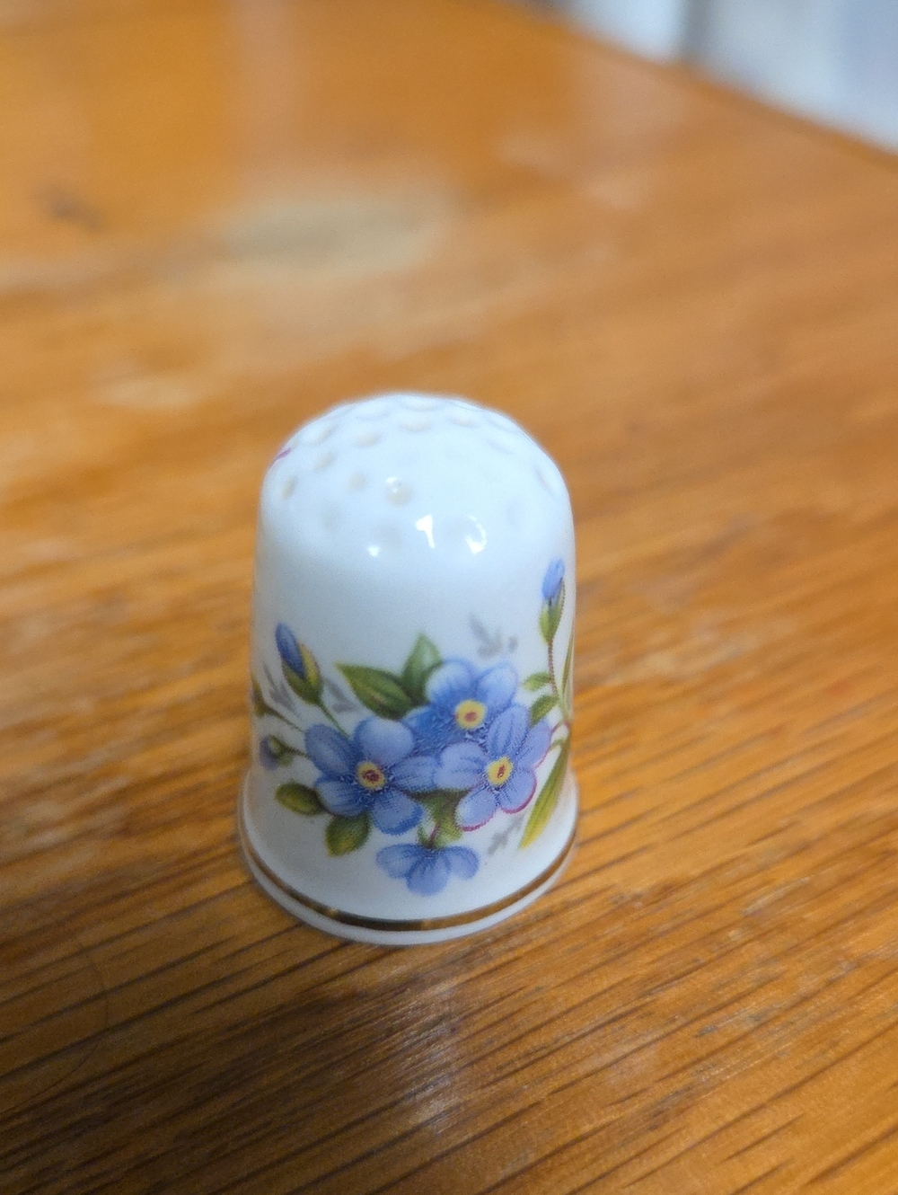 Porcelain Blue Floral Thimble - Women Other